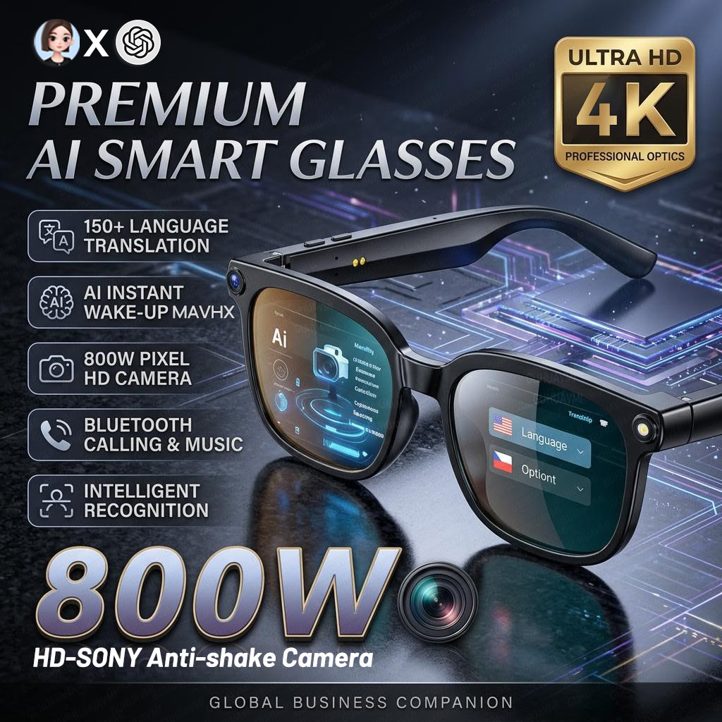 2026 4K 8MP Smart Glasses Men  - Smart Glasses Lens บทวิจารณ์และราคา
