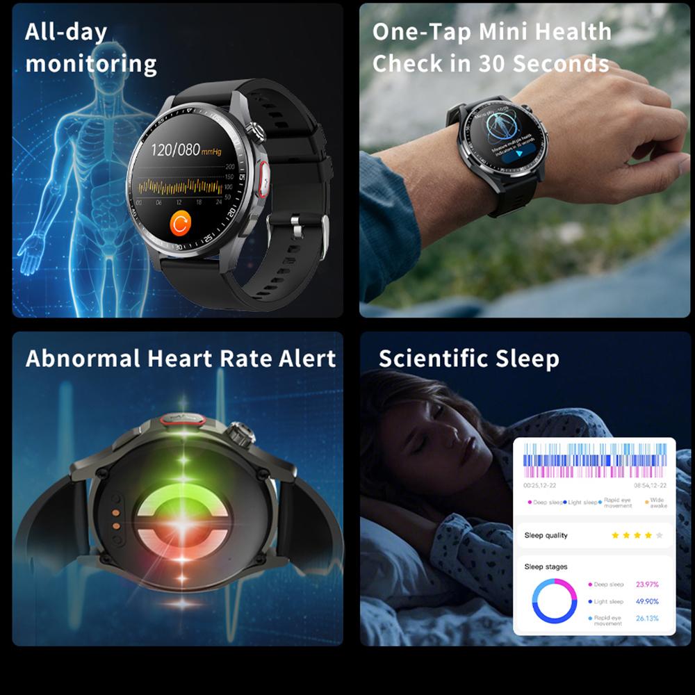 Men Smart Watch Ultra HD Scree - Fall Detection Watch บทวิจารณ์และราคา