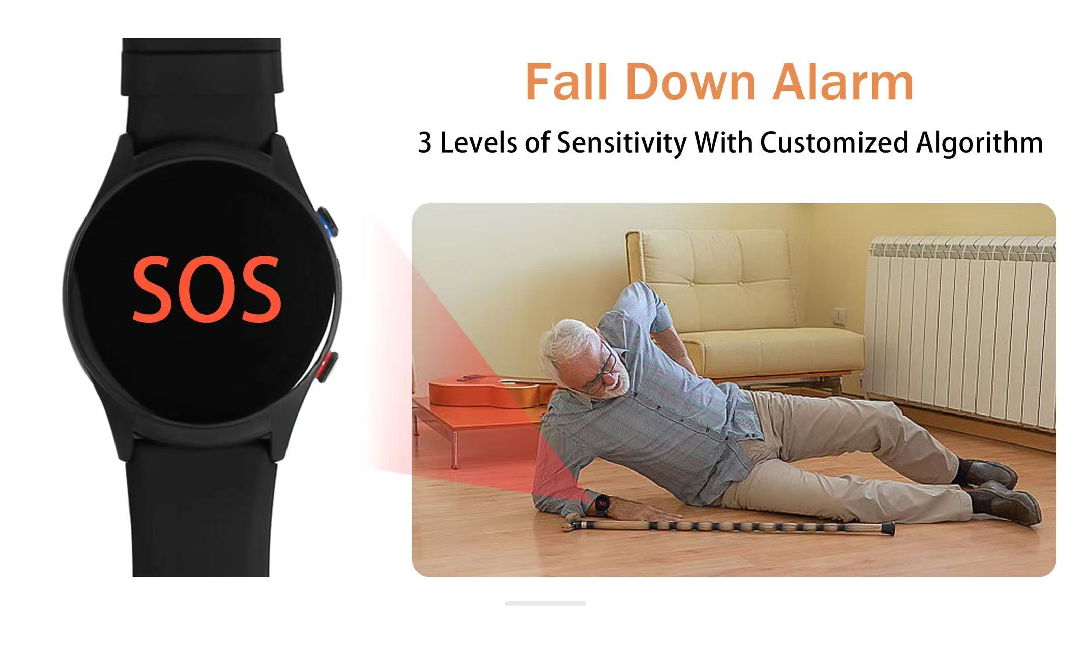 4G Elderly care smart watch Fa - Fall Detection Watch บทวิจารณ์และราคา