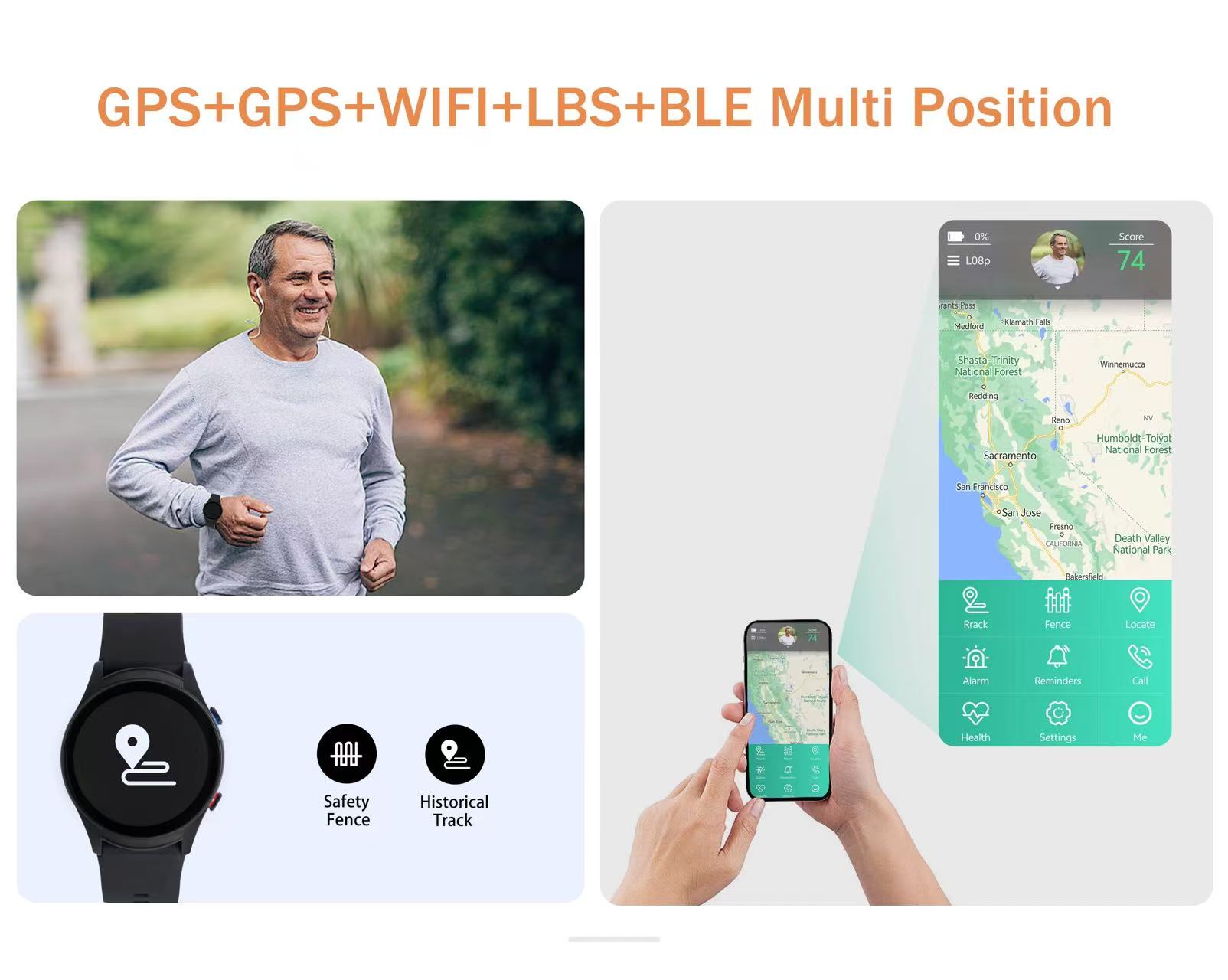 4G Elderly care smart watch Fa - Fall Detection Watch บทวิจารณ์และราคา