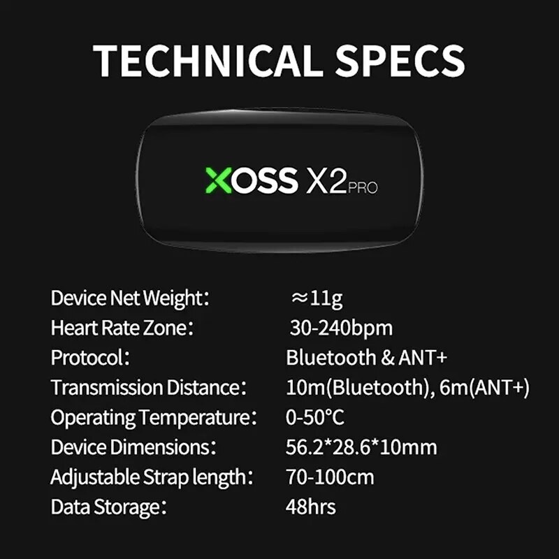 XOSS X2 Pro Chest Strap Heart  - Breath Rate Monitor บทวิจารณ์และราคา