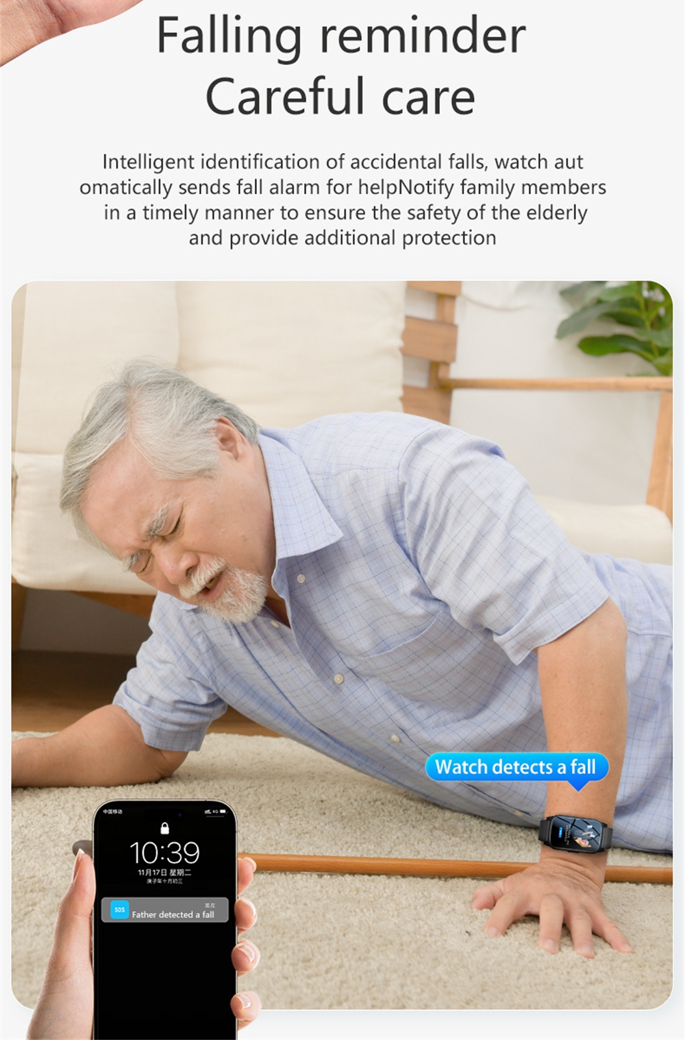 Elderly Smart Watch For Senior - Fall Detection Watch บทวิจารณ์และราคา