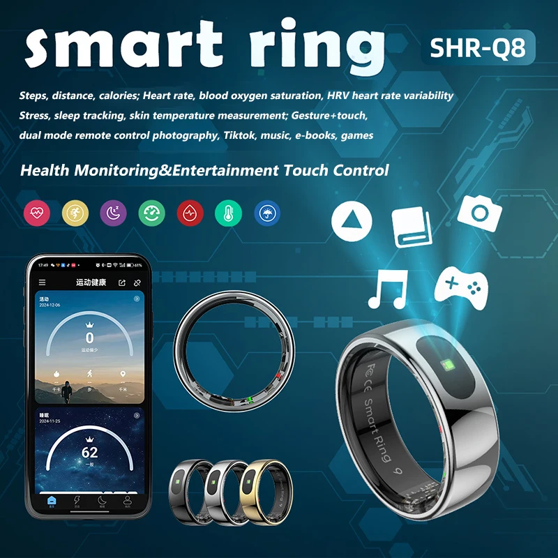 R08 Smart Ring Men Women Charg - Temperature Ring Skin บทวิจารณ์และราคา